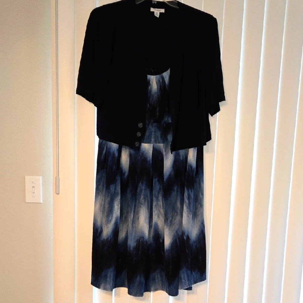Dressbarn Blue Jacket Dress Sz 18W
